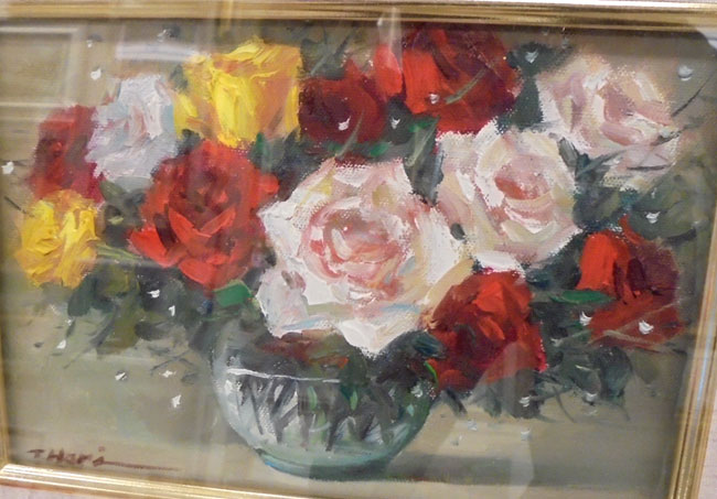 絵画・花 静物・油絵・インテリア・贈り物・御祝・プレゼント・絵画 