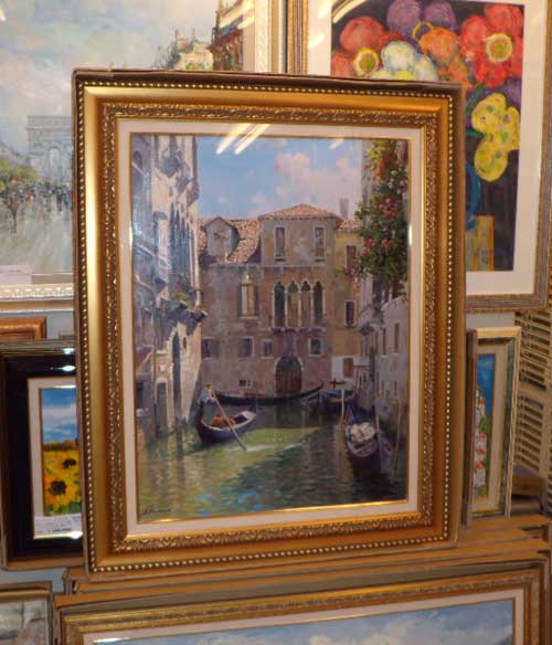 絵画・ロマーノ・フランス・イタリア ベネチア・油絵・インテリア