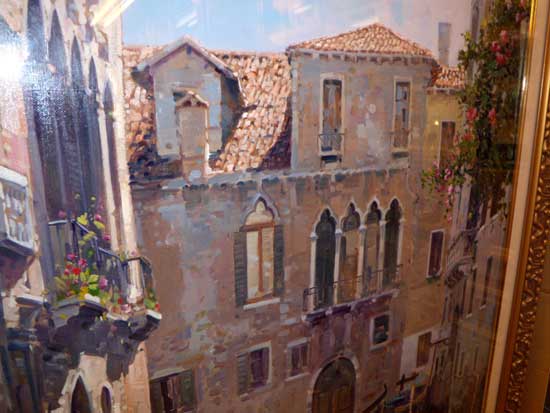 絵画・ロマーノ・フランス・イタリア ベネチア・油絵・インテリア